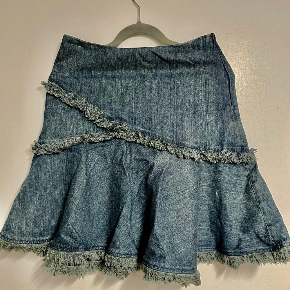 Michael by Michael Kors stone washed denim skirt.